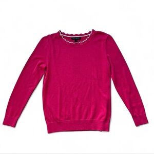 Banana Republic Fuchsia Sweater with Scalloped Neckline